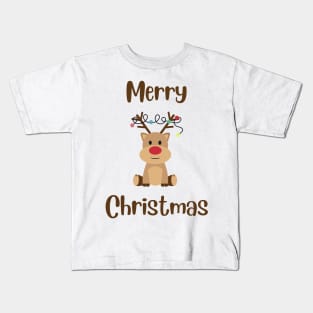 Cute Merry Christmas Present Kids T-Shirt